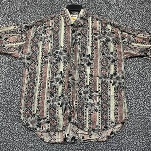 Protest Shirt Men Large Hawaiian Button Up Short Sleeve Collared L